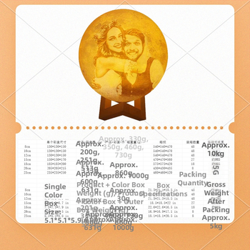 Φωτιστικό νυχτερινού φωτός σε σχήμα πλανήτη με PLA σώμα, ενσωματωμένη μπαταρία, αφής διακόπτης