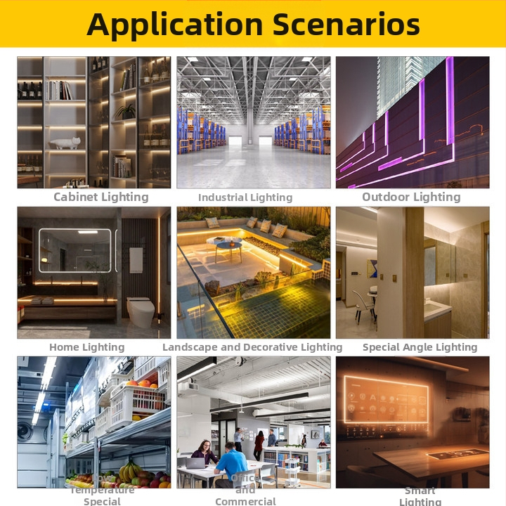 LED лента светлина, У-образен дизайн с открит монтаж, твърд корпус за LED лента, модел L054, алуминиева сплав + пластмасов абажур, повърхност оксидация, за вътрешно осветление