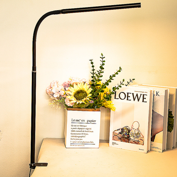 LED biuro lemputė akims apsaugoti su sulenkiamu klipu, viso spektro šviesa, žemas mėlynos šviesos lygis, reguliuojamas ryškumas, 13W