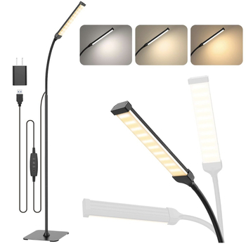 LED λαμπτήρας δαπέδου με αλουμινένιο σκίαστρο, σκανδιναβικό στυλ, διακόπτης τύπου κουμπιού, CRI ≥98