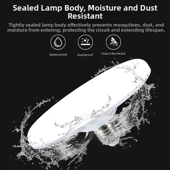 LED λαμπτήρας σε σχήμα ιπτάμενου δίσκου, βάση E27, 220V, 900 lm, δέσμη 360°, CRI 70-80