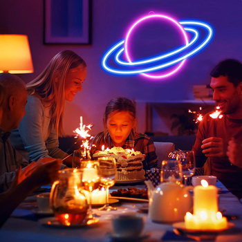 LED Νέον Σήμα με Αστρικό Ουρανό, Διακόσμηση Τοίχου, Μοντέλο XZ-05, Ε14, 5V, IP42