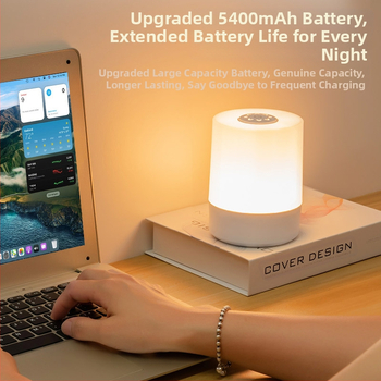 Νυχτερινό φως για μωρό με έλεγχο αφής, ενεργοποίηση με χτύπημα, ενσωματωμένη μπαταρία, πλαστικό σκιά φωτιστικού