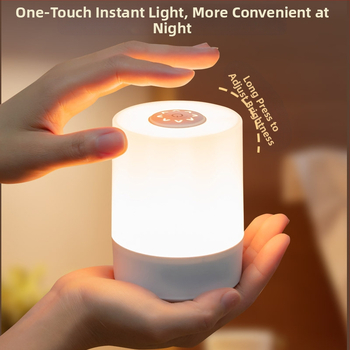 Νυχτερινό φως για μωρό με έλεγχο αφής, ενεργοποίηση με χτύπημα, ενσωματωμένη μπαταρία, πλαστικό σκιά φωτιστικού