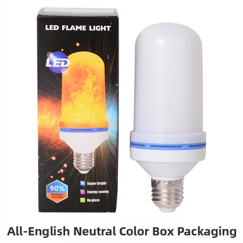 Лампа с имитация на пламък, 360° лъчение, IP54, база Е27, 85-265V AC, 230 lm, живот 10000 ч