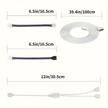 LED 5050 γυμνή πλακέτα λαμπτήρας με εξαρτήματα, RGB σύνδεση, 4P συνδετήρες χωρίς συγκόλληση