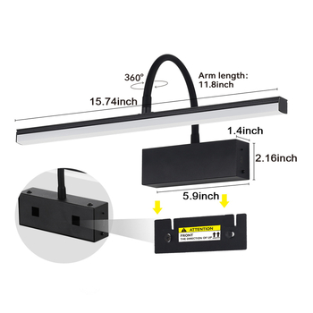 Warminson 1699 — LED огледална лампа за стена, електронен трансформатор, ≤36V, модерен стил
