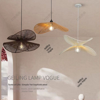 Κρεμαστός πολυέλαιας με καλώδιο – LED φωτισμός, σιδερένιο σώμα, 220V, μία κεφαλή, σκοινί ως φωτιστικό κάλυμμα