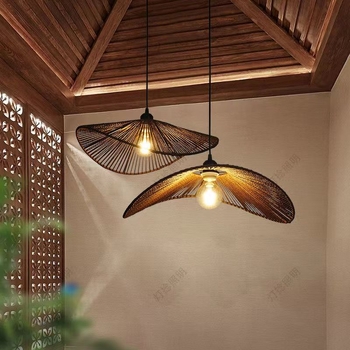 Κρεμαστός πολυέλαιας με καλώδιο – LED φωτισμός, σιδερένιο σώμα, 220V, μία κεφαλή, σκοινί ως φωτιστικό κάλυμμα