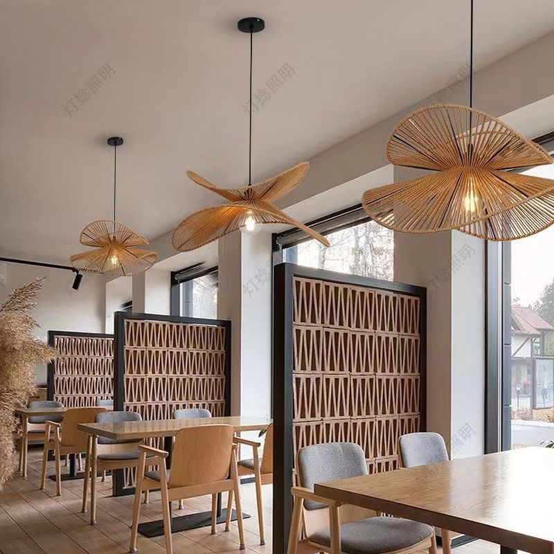 Κρεμαστός πολυέλαιας με καλώδιο – LED φωτισμός, σιδερένιο σώμα, 220V, μία κεφαλή, σκοινί ως φωτιστικό κάλυμμα