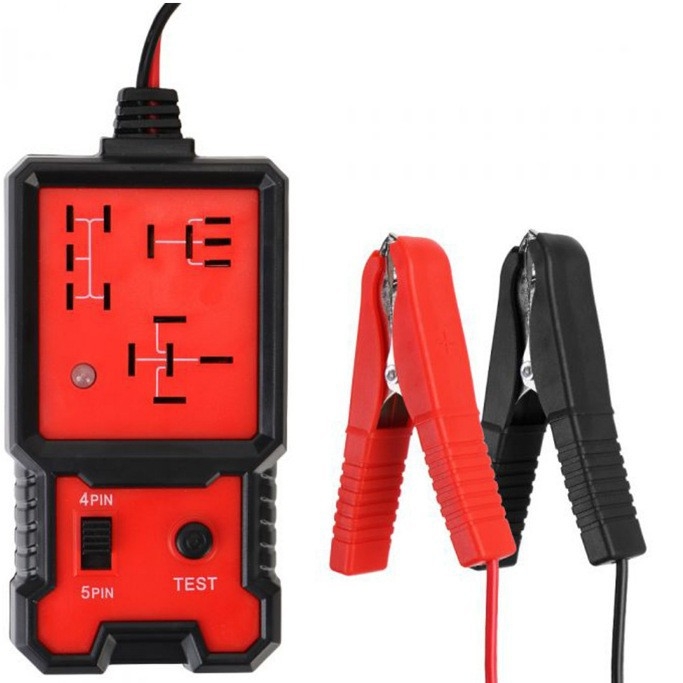 Automašīnas releja testētājs un releju analizer 4/5 kontaktu, barošanas spriegums 12–24V, darba temperatūra 50°C