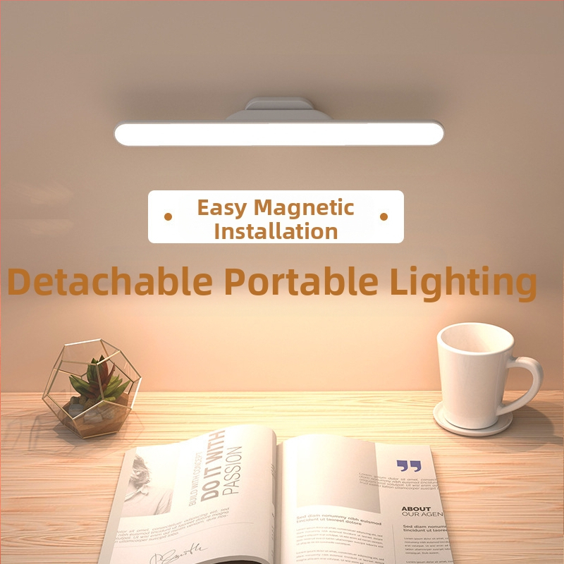 LED настолна лампа със защита на очите, сензорен превключвател, вградена батерия, регулируема яркост