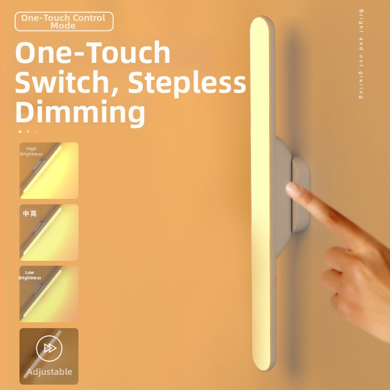 LED настолна лампа със защита на очите, сензорен превключвател, вградена батерия, регулируема яркост