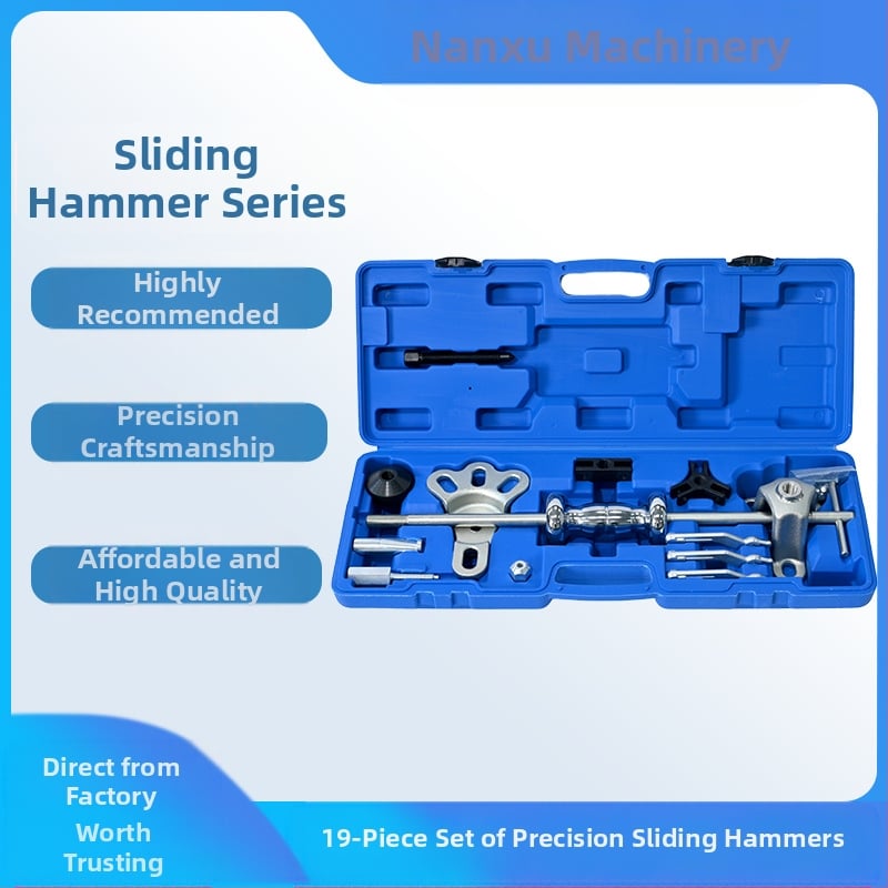 Σετ 19 τεμαχίων εργαλείων εξαγωγής εσωτερικού ρουλεμάν και αποσυναρμολόγησης με σφυρί ολίσθησης - χάλυβας κράματος για μηχανικές, αυτοκίνητα και οικιακές επισκευές
