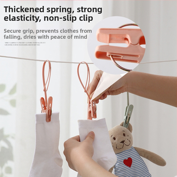 A2717 szárítóklipsz zoknikhoz és ruhákhoz – műanyag, szélálló, hordozható, 200 darabos csomag