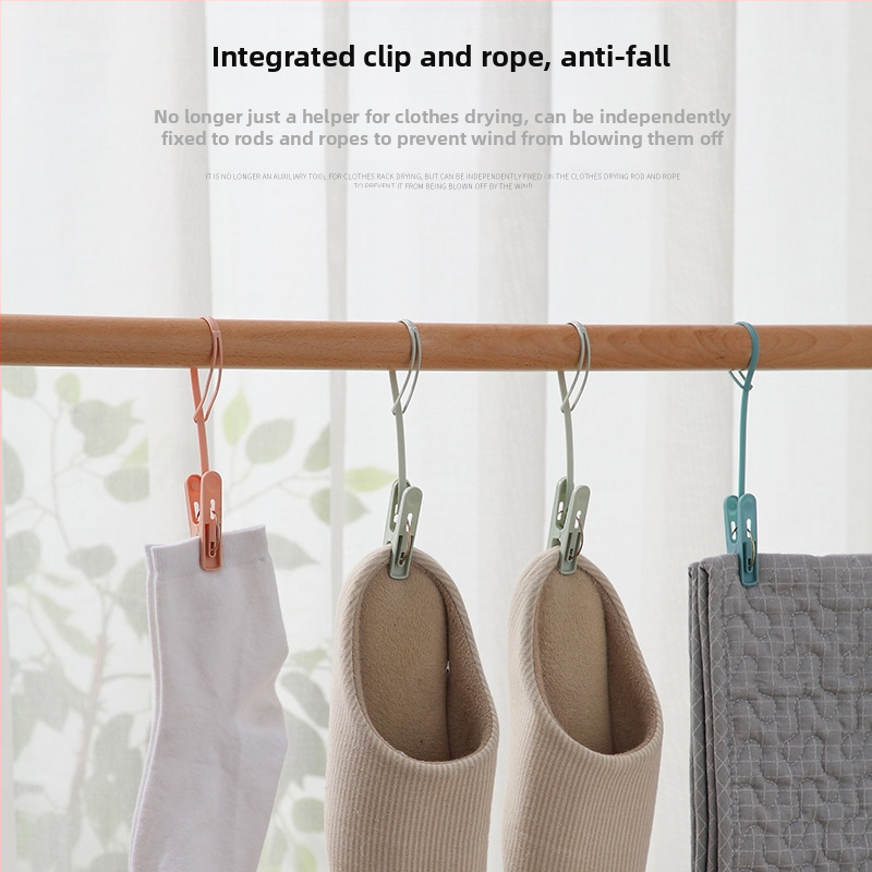 A2717 сушилен щип за чорапи и дрехи – пластмасов, ветроустойчив, преносим, пакет от 200 бр.