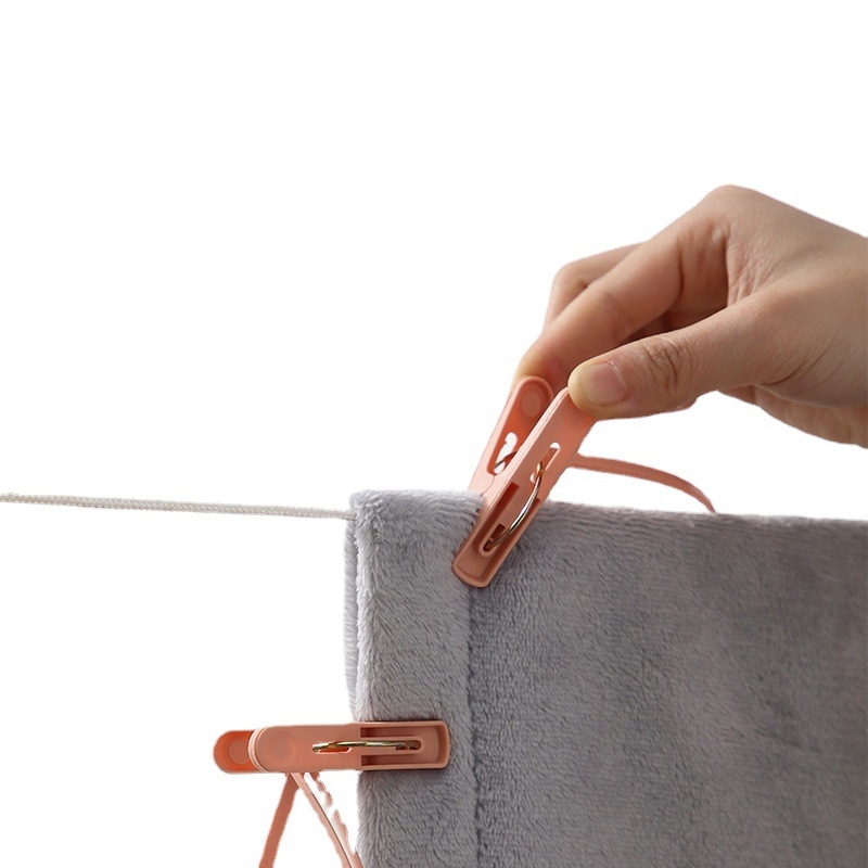 A2717 szárítóklipsz zoknikhoz és ruhákhoz – műanyag, szélálló, hordozható, 200 darabos csomag