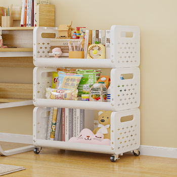 Τετραώροφη πλαστική μονάδα αποθήκευσης κουζίνας — πολλαπλών χρήσεων, περιστρεφόμενη και φορητή, με βιδωτή συναρμολόγηση