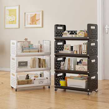 Τετραώροφη πλαστική μονάδα αποθήκευσης κουζίνας — πολλαπλών χρήσεων, περιστρεφόμενη και φορητή, με βιδωτή συναρμολόγηση