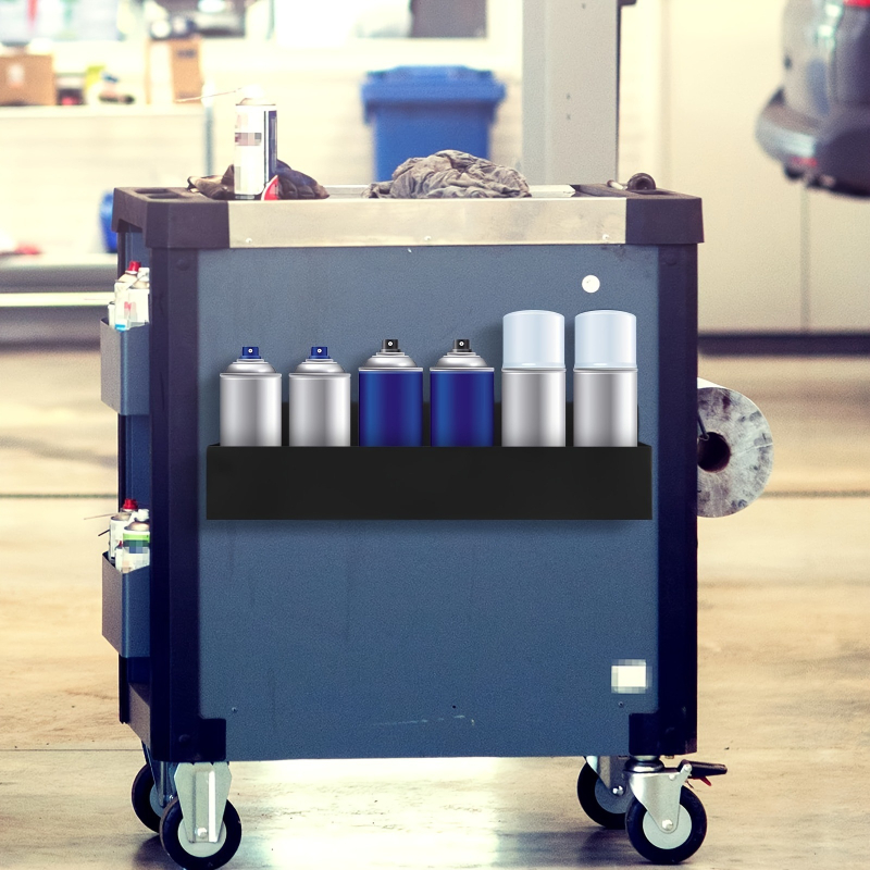 Szénacélból készült többfunkciós tárolóállvány; nedvességálló, csavaros rögzítés, 1 szint, modern minimalist stílus.