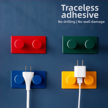 Κρεμάστρα αυτοκόλλητη τοίχου, διπλή κρεμάστρα (ABS, μέγιστο φορτίο 2 kg, σετ 4 τεμάχια)