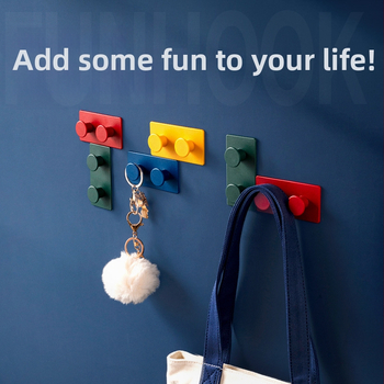 Κρεμάστρα αυτοκόλλητη τοίχου, διπλή κρεμάστρα (ABS, μέγιστο φορτίο 2 kg, σετ 4 τεμάχια)