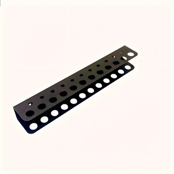 Ραφιέρα εργαλείων με πλέγμα για τοίχο, ανθρακούχος χάλυβας, μοντέρνο μινιμαλιστικό στυλ, 1 επίπεδο, αποθήκευση κατσαβιδιών