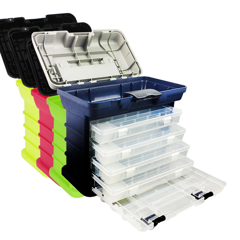 Lure No.7 Žvejybos dėžutė, 4 sluoksnių PP konstrukcija, Talpa žemiau 9