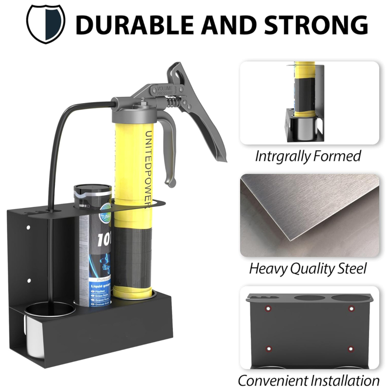 Raft de perete pentru depozitare pistol de ungere • Oțel cu conținut de carbon • Un singur etaj • Depozitare în living • Multifuncțional • Stil CCJ006-1