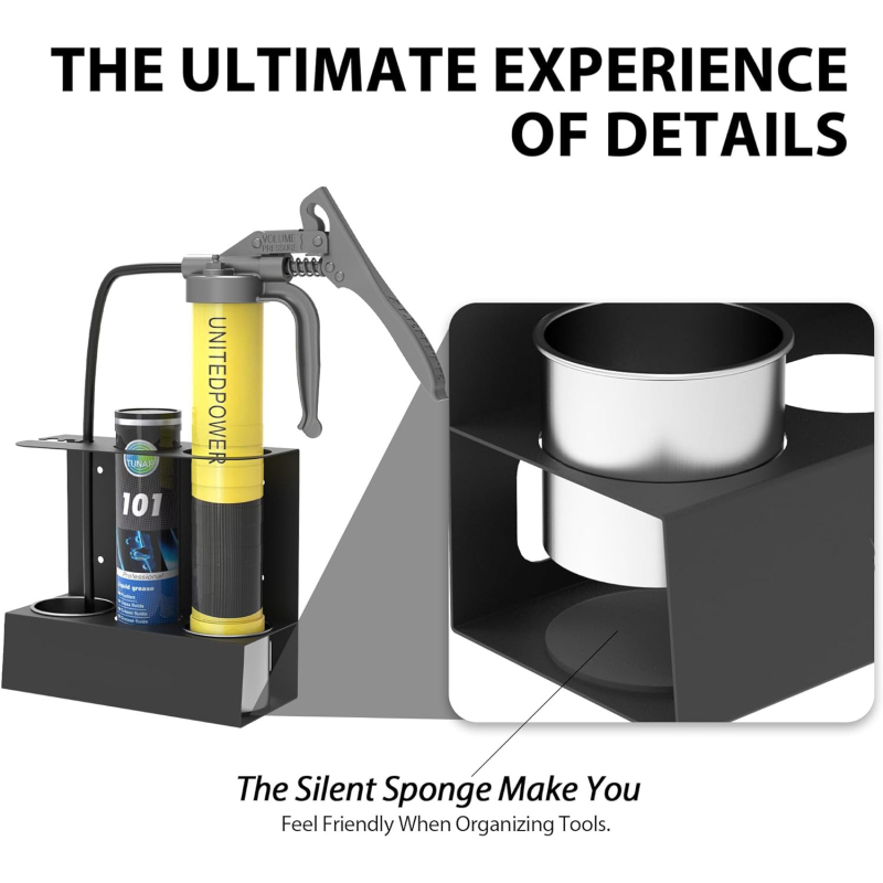 Raft de perete pentru depozitare pistol de ungere • Oțel cu conținut de carbon • Un singur etaj • Depozitare în living • Multifuncțional • Stil CCJ006-1