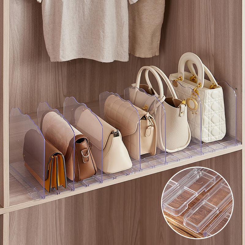 Yuehong Διαχωριστής Αποθήκευσης Τσαντών, Επιτραπέζιος Οργανωτής με 4 Επιπέδων, Πλαστικό, Ιαπωνικού Στυλ