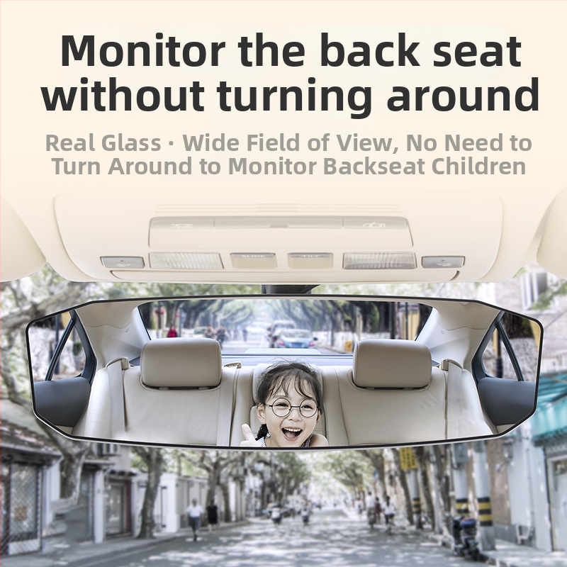 HD вътрешно автомобилно огледало, широкоъглен изглед, голямо зрително поле, плоска/изкривена повърхност, помощ за слепи зони при маневриране