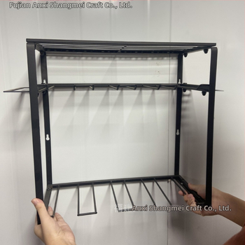 Τοίχο ράφι αποθήκευσης ηλεκτρικών εργαλείων από ανθρακούχο χάλυβα, τριών επιπέδων, με βίδωση