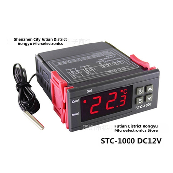 STC-1000 Ρυθμιστής Θερμοκρασίας, Yu Wei, 220V, Τύπος εγκατάστασης: 2, Αντικείμενο μέτρησης: Άλλο, Ψηφιακή οθόνη με μικροϋπολογιστή