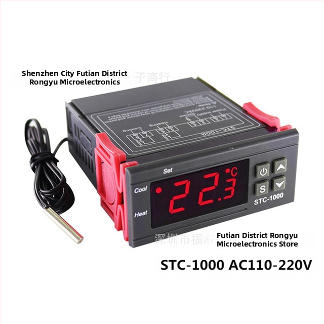 STC-1000 температурен контролер, Yu Wei, 220V, Тип инсталация: 2, Обект на измерване: Друг, Дигитален дисплей с микрокомпютър