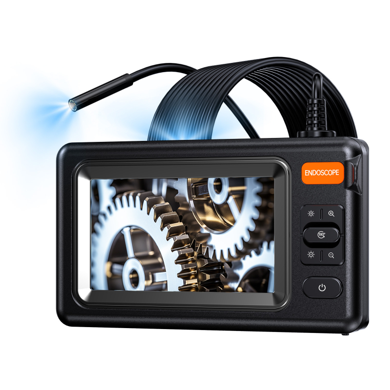Βιομηχανικό ενδοσκόπιο με οθόνη — 8 mm φακός, HD οθόνη, επιθεώρηση αυτοκινήτων και σωληνώσεων