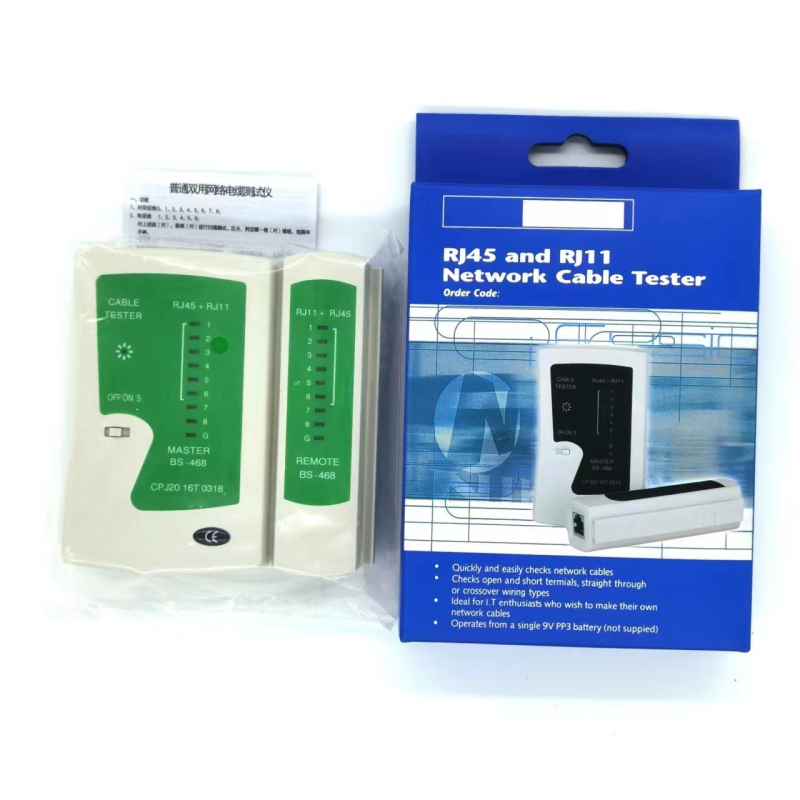 Мрежово тестово устройство - тестер за RJ45/RJ11 кабел и телефонна линия; марка Lianky-Cable/Line Doctor; модел Network Test Instrument; тип 1101; гаранция 3 години