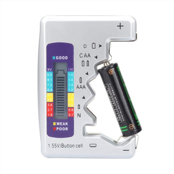 BT-886 skaitmeninis baterijų įtampos testeris su LCD ekranu, modelis BT-886, matavimo diapazonas 1.55