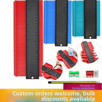 Ραδιάν χάρακας περιγράμματος — Xuntian 214, πλαστικό, εύρος μέτρησης 124, γωνιακός χάρακας