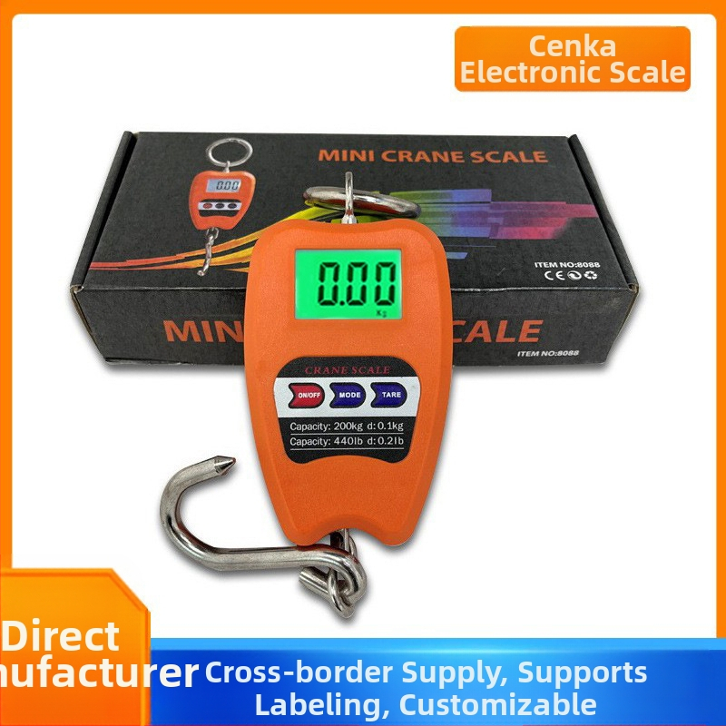 Elektroninės pakabinamos svarstyklės, 200 kg talpa, LED ekranas, universalus naudojimas.