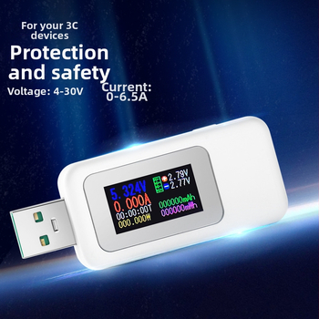 Koves KWS-MX18 USB μετρητής δοκιμών με βολτόμετρο και αμπερόμετρο, ανιχνευτής φορτιστή, ακρίβεια τάσης 1%