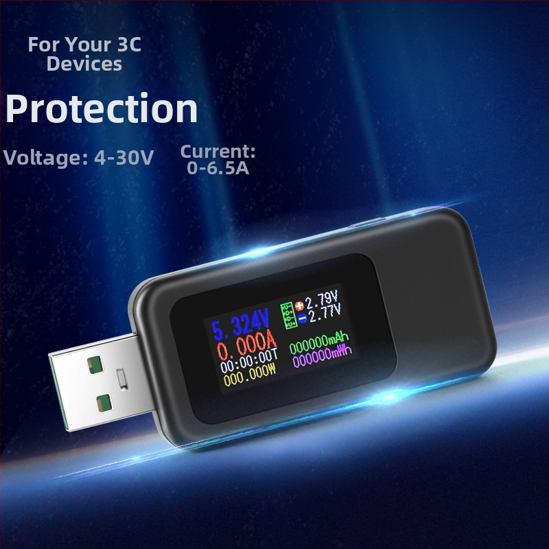Koves KWS-MX18 USB тестер с волтметър и амперметър, детектор за зарядно, 1% точност на измерване на напрежението