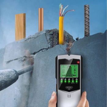 Ανιχνευτής τοίχων 5-σε-1, μοντέλο SH 401, εύρος μέτρησης 0–60 mm, 60 mm άκρη, φορητός