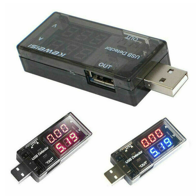 Портативен USB измервател на ток и напрежение (модел Kws-10va, обхват 0-3, точност 1%, захранване 5V)