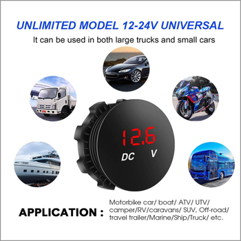 ONEGOL GG-A06 12-24V DC цифров дисплей за напрежение на автомобилна батерия