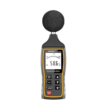 Ψηφιακός μετρητής θορύβου SW523/524, εύρος 30-130 dB, ακρίβεια ±1,5 dB, ανάλυση 0,1 dB, λειτουργική θερμοκρασία 0-40°C