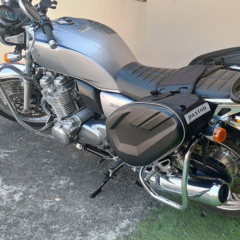 Motorkerékpár oldalsó tároló táska és sisak-táska, Modi Cycling Bag No. 4, motoros járművekhez