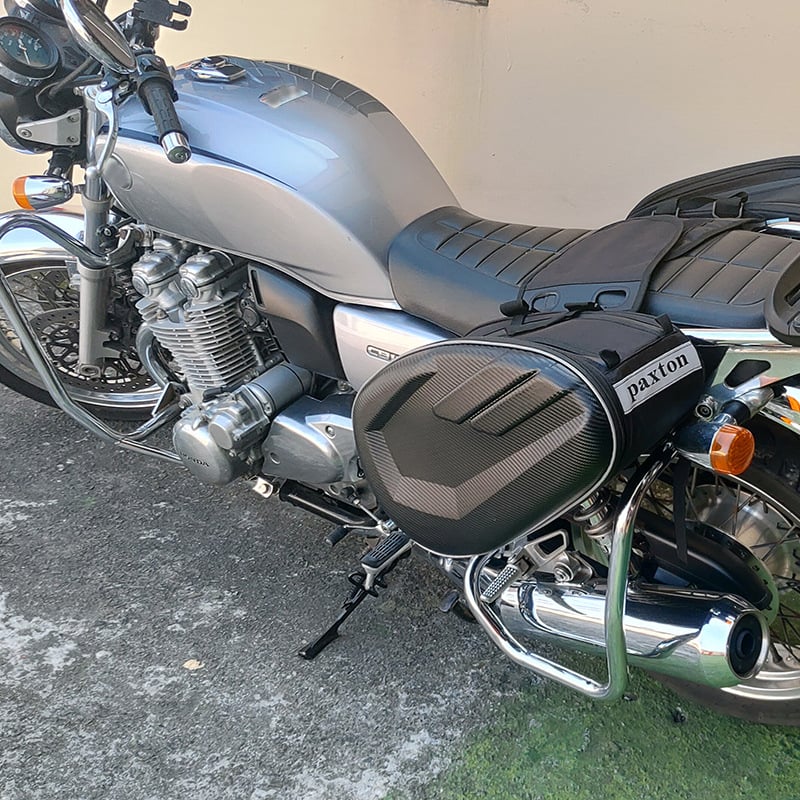 Motorkerékpár oldalsó tároló táska és sisak-táska, Modi Cycling Bag No. 4, motoros járművekhez