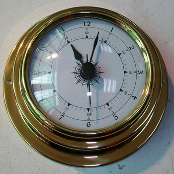 Термометър и влагомер с меден корпус + часовников комплект с латунен корпус, 1°C резолюция, грешка на температурата ±2°C, грешка на влажността ±7%, за домашна и морска употреба