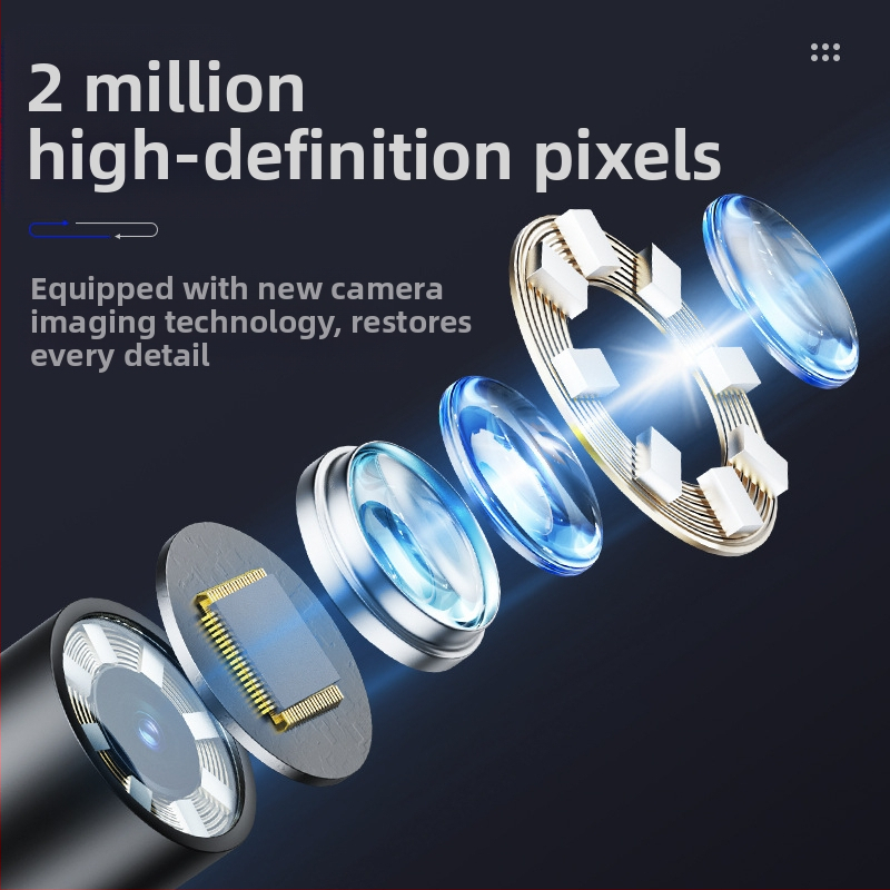 Ръчен бороскоп с 360° въртене за индустриална употреба — 7.9 mm сонда, 1000 mm работна дължина, IP67 водоустойчив, 2 MP